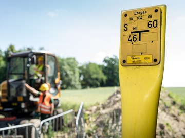 Bauarbeiten und Hinweisschilder im Erdgasverteilnetz der MITNETZ GAS Bauarbeiten und Hinweisschilder im Erdgasverteilnetz der MITNETZ GAS